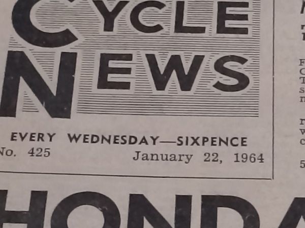 Vintage original motorcycle news 1963 1964 - Main image