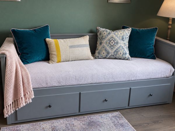Sofa bed Grey Ikea hemnes incl storage & mattress - Main image