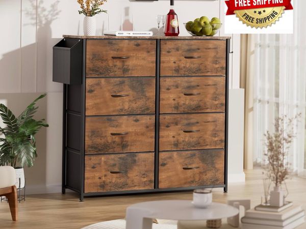 Fabric Chest of Drawers - Canvas Storage Unit with - Main image