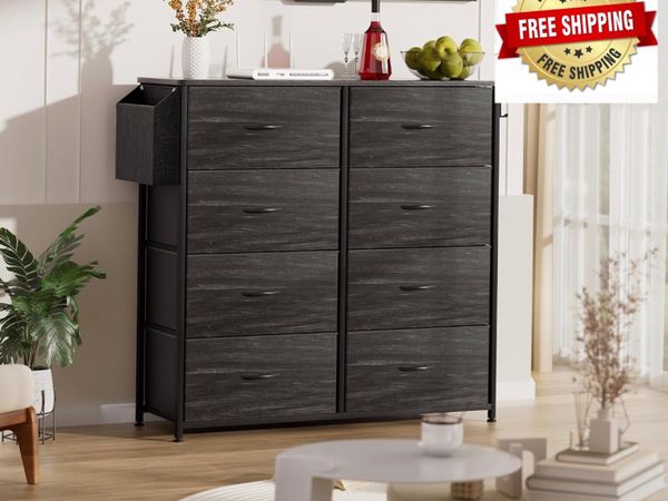 Fabric Chest of Drawers - Canvas Storage Unit with - Main image