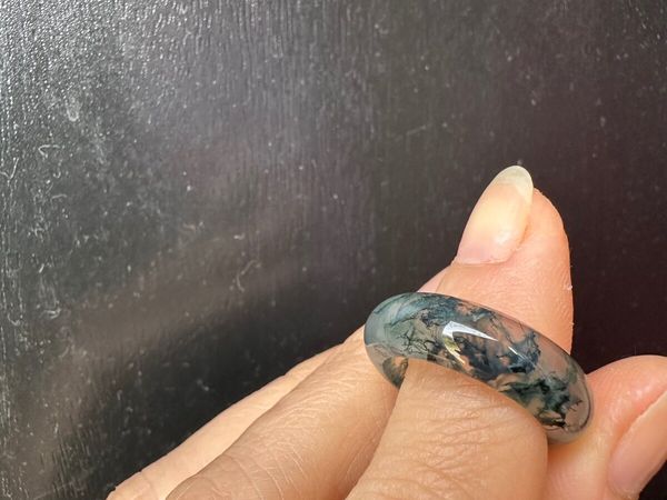 Natural Moss Agate Ring (17mm) - Main image