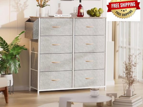Fabric Chest of Drawers - Canvas Storage Unit with - Main image