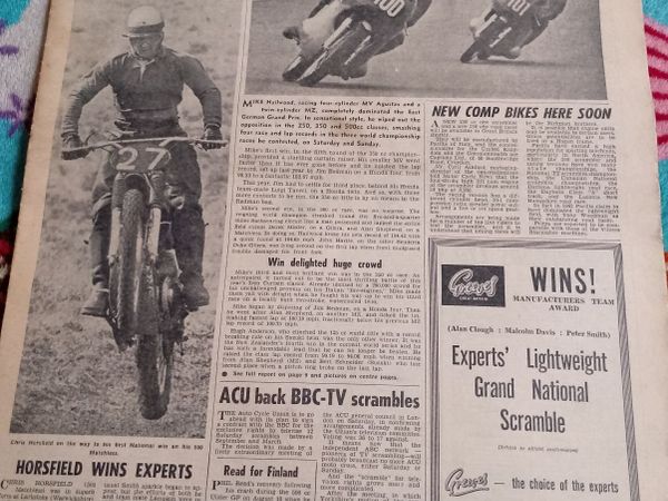 Vintage Original Motorcycle news 1964 - Main image