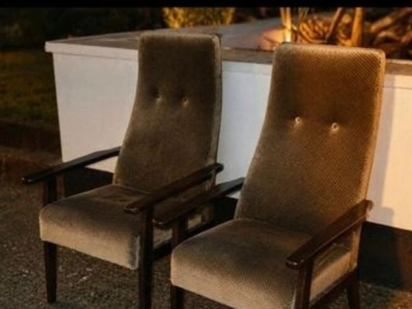 Mid century fireside chairs - Main image