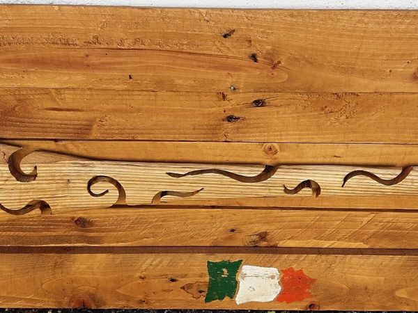 Rustic Irish Hurley Wood Art Sign / Design - Main image