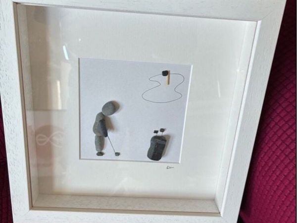 Original Pebble Art Golf Display/ Prize - Main image