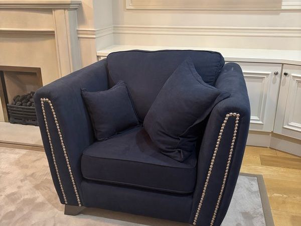 Navy Oversized Armchair - Main image