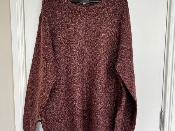NEW George Men’s 3XL Burgundy Textured Knit Jumper - Main image