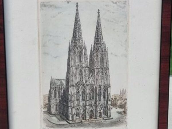 Etching of Cologne Cathedral by Richard Adler - Main image