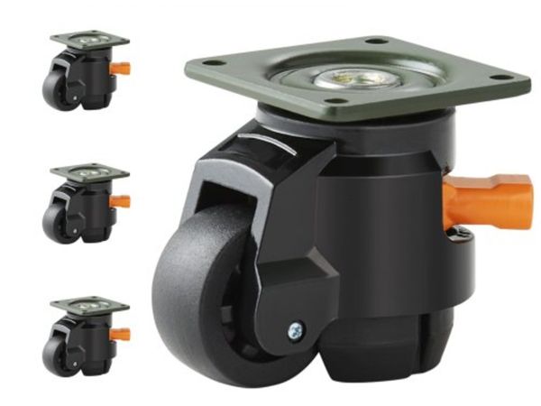 Leveling Casters, Set of 4, 499 kg Total Load Capa - Main image