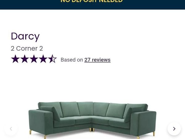 Corner Sofa - velvet aqua - Main image