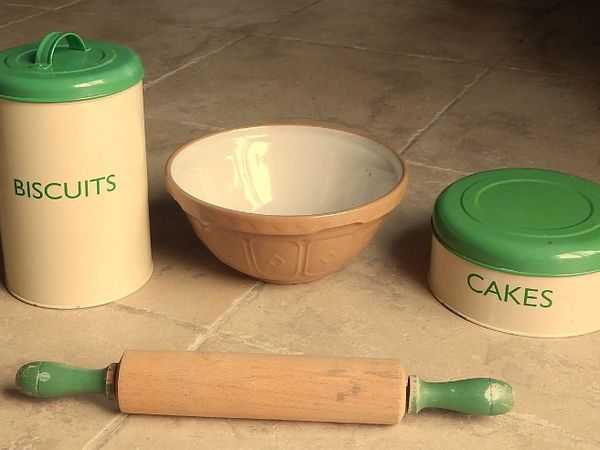 Mason Cash Ceramic Bowl, Enamel Tins & Rolling Pin - Main image