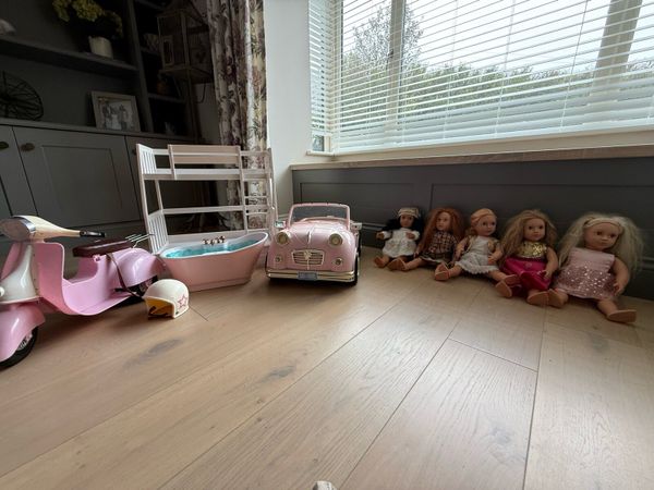 Our Generation Car/Motarbike/Bed/Dolls Bundle - Main image