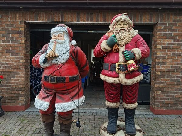 Two very Large Fibre Glass Santa's - Main image