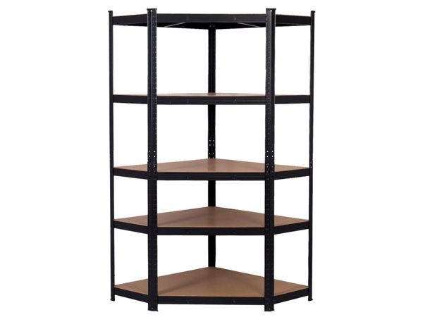 Budget Garage Shelving | 3 Corner Bay Black - Main image