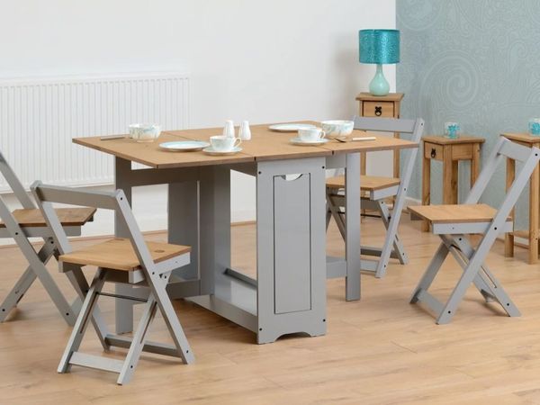 Santos Butterfly Fold Dining Set  4 chairs & Table - Main image