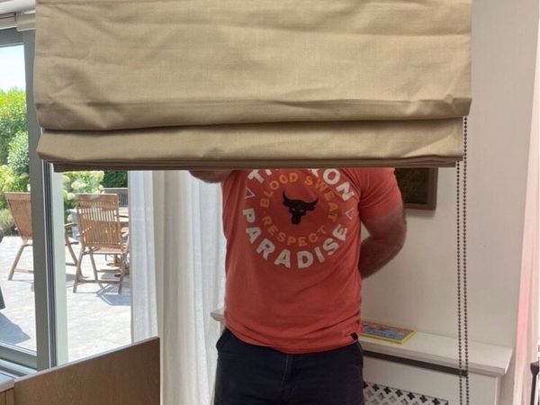 Toffee colour Roman blinds x 2 - Main image
