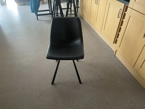 6 Dining Chairs for Sale – Dark Brown Leatherette - Main image