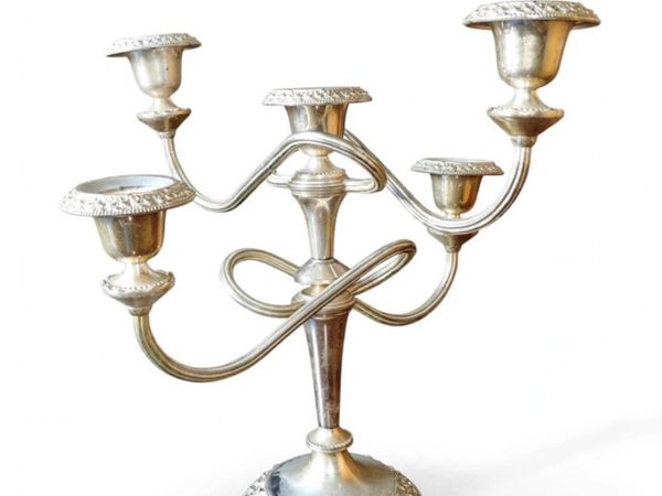 Vintage 5 branch Silver-plated candelabra - Main image