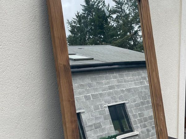Large Oak Framed Mirror - Main image