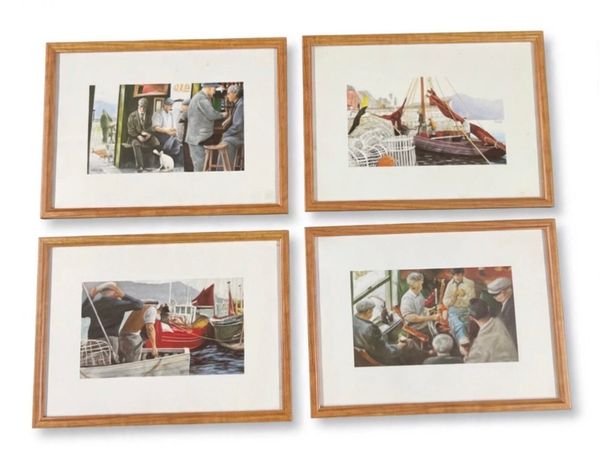 Set of 4 Vinatge framed prints - Main image