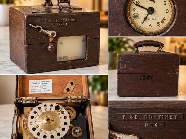 Vintage easy way racing pigeon clock - Main image