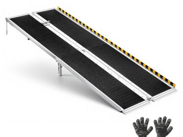 Portable Wheelchair Ramp, 2135 mm, Non-Slip Alumin - Main image