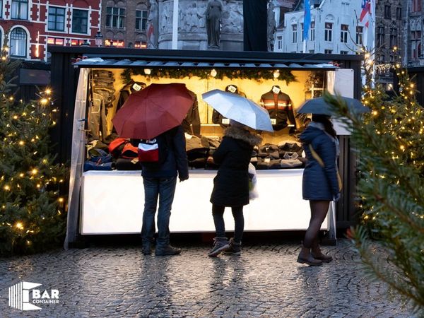 Christmas Stall Container – 4x2m XL Black - Main image