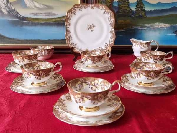 21 Pc. Arklow Elegance Irish Bone China Tea Set - Main image