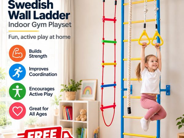 Swedish Wall Ladder Wall Jungle Gym Indoor Climb - Main image