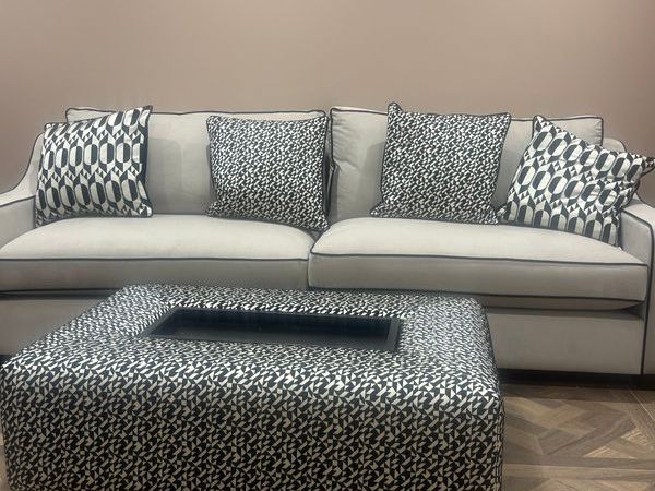 Custom 4 seater, 1 seater and footstool - Main image