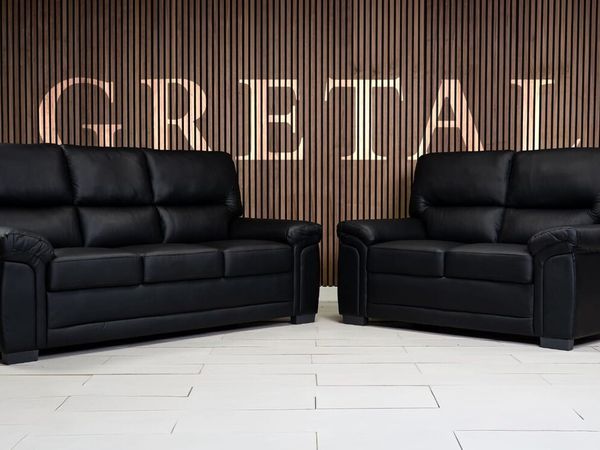 Bromley Gretal Leather & Fabric Sofa Sets - Main image