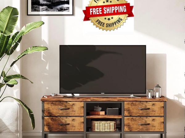 TV Stand with Storage, TV Table 55 Inch with Drawe - Main image