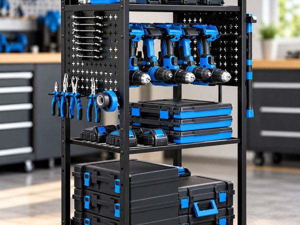 Heavy Duty 4 Tier Tool Organiser Cart with Wheels - Main image