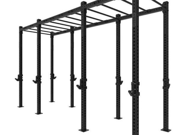 4 bay free standing rig with 10ft monkey bar attac - Main image