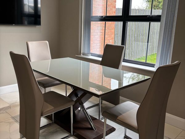 Marteni Fixed Top Dinning Table and 4 Chairs - Main image