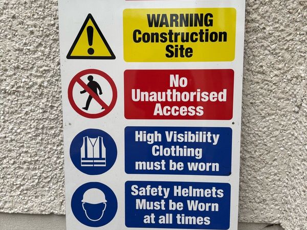 Construction Site Safety Notice 600 x 1200 - Main image