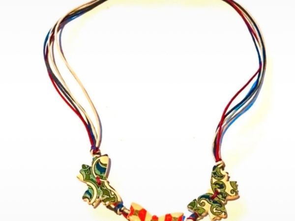 Artisan Butterfly Cord Statement Necklace - Main image