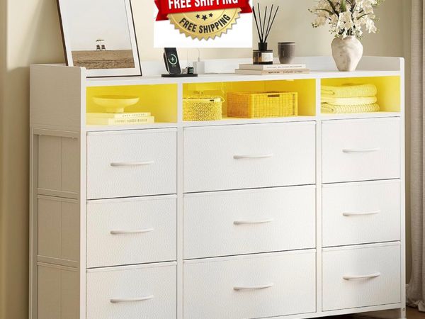 Chest of Drawers for Bedroom with LED and Charging - Main image