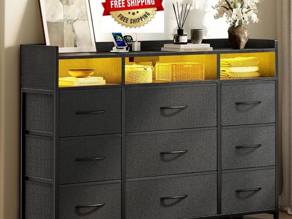 Chest of Drawers for Bedroom with LED and Charging - Main image