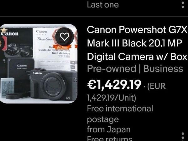 Canon G7X mark 111 - Main image
