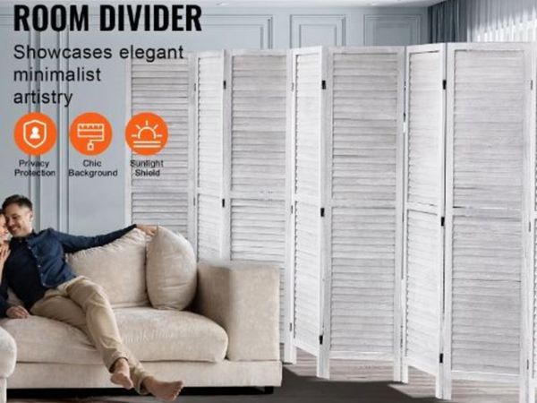 Wood Room Divider, 8 Panel Wood Folding - Main image