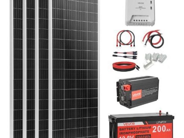 400W 12V Complete Solar Power Kit - Main image