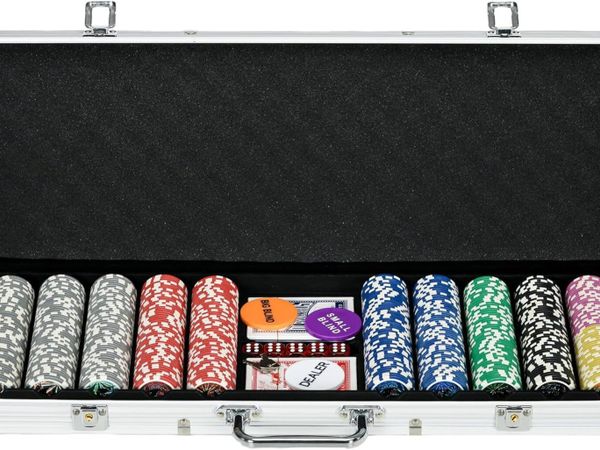 500 Piece Poker Chips Set with Aluminium Case - Main image