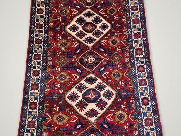 Vintage Handknotted Yalameh Pure Wool Rug - Main image
