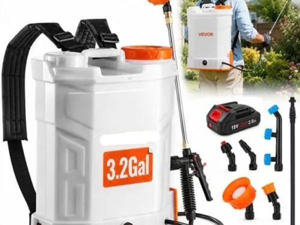 Battery Powered Backpack Sprayer, 12L Powerful Ele - Main image
