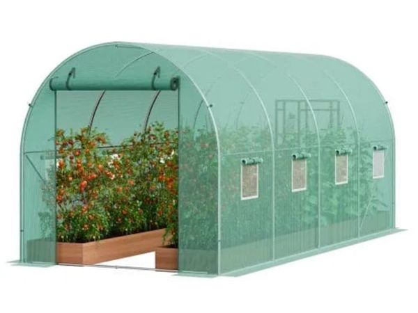 Walk-in Tunnel Greenhouse, 14.6x6.4x6.3 ft Hoop Ho - Main image