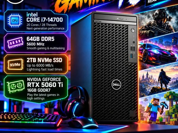 NEW Gaming PC- i7-14700 | RTX 5060 Ti 16GB | 64GB - Main image