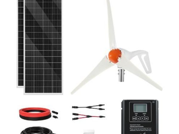 12V 400W Solar Wind Power Kit, 2PCS 100W - Main image
