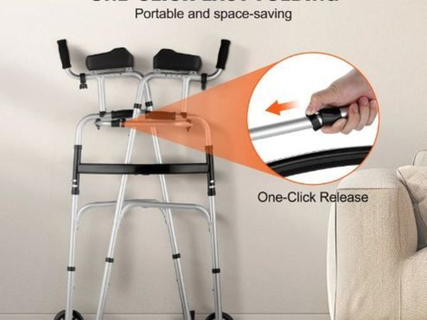 2 in 1 Folding Walker & Removable Armrests - Main image